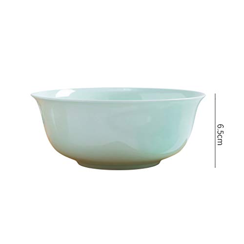 AHAI YU Porcelana Azul y Blanca del Estilo Chino Dorado Cuenco de cerámica, Claro apilable fácil de Limpiar, Usado Sopa de gachas de Avena nutritiva gachas de Avena Tazón AHAI YU Porcelana Azul y Blanca del Estilo Chino Dorado Cuenco de cerámica, Claro apilable fácil de Limpiar, Usado Sopa de gachas de Avena nutritiva gachas de Avena Tazón