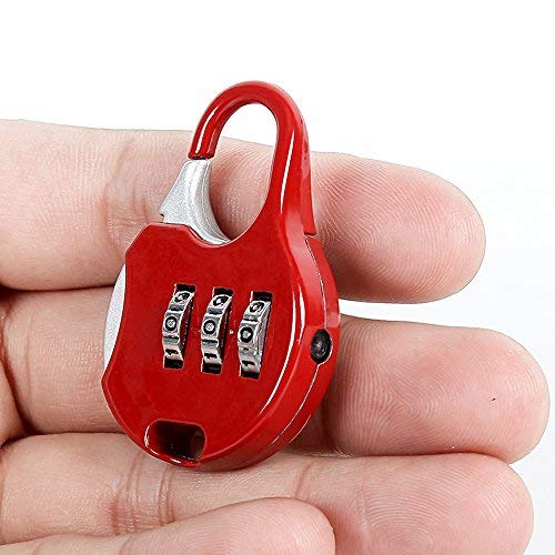 Aibada Mini Candado de 3 dígitos, combinación reajustable para equipaje de viaje, código de bloqueo de maleta, color aleatorio, paquete de 6 Aibada Mini Candado de 3 dígitos, combinación reajustable para equipaje de viaje, código de bloqueo de maleta, color aleatorio, paquete de 6