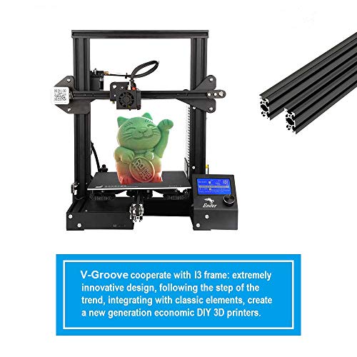 Aibecy creality 3D Ender-3 Impresora 3D DIY Easy-assemble 220 * 220 * 250mm Tamaño de Impresión con Resume Printing Support PLA, ABS, TPU