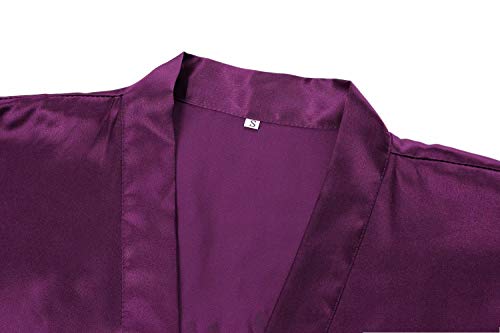 Aiboria Kimono Mujer Bata Novia Dama de Honor Satén Mujer Ropa de Dormir Batas ,Cortos con Cuello en V Oblicuo para Despedida de Soltera, Bodas, Fiestas. Aiboria Kimono Mujer Bata Novia Dama de Honor Satén Mujer Ropa de Dormir Batas ,Cortos con Cuello en V Oblicuo para Despedida de Soltera, Bodas, Fiestas.