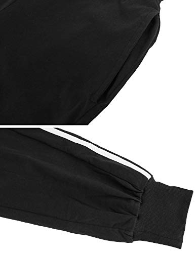 Aibrou 100% Algodón Pantalones Deportivos para Mujer Pantalones de Pijama Largos Primavera Verano Pantalón de Chándal con Bolsilpara Gimnasio Deportes Correr Jogging