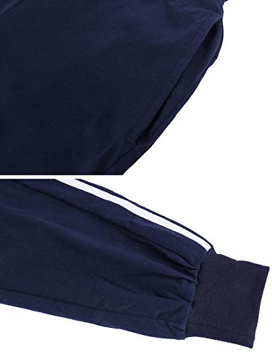 Aibrou 100% Algodón Pantalones Deportivos para Mujer Pantalones de Pijama Largos Primavera Verano Pantalón de Chándal con Bolsilpara Gimnasio Deportes Correr Jogging