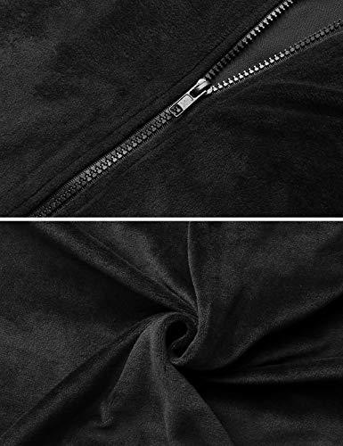 Aibrou Conjunto Chándal de Terciopelo de Mujer,Sudadera con Capucha y Cremallera con Pantalón de Sudor Conjunto Gemelo Manga Larga Conjunto de Abrigo Deportivo de Terciopelo Pijamas (Negro, XXL) Aibrou Conjunto Chándal de Terciopelo de Mujer,Sudadera con Capucha y Cremallera con Pantalón de Sudor Conjunto Gemelo Manga Larga Conjunto de Abrigo Deportivo de Terciopelo Pijamas (Negro, XXL)