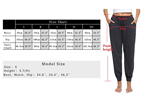 Aibrou Pantalon Chandal Mujer Largos Pantalones de Deporte Yoga Fitness Jogger