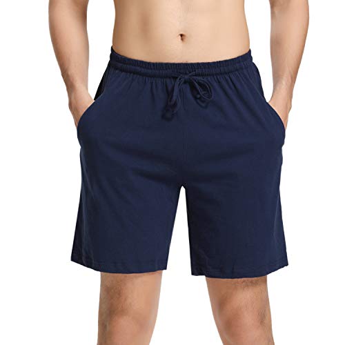 Aibrou Pantalon Pijama Corto Hombre Salón Pantalones Cortos Elástico Verano de 100% Algodon, Pack 1&2 Aibrou Pantalon Pijama Corto Hombre Salón Pantalones Cortos Elástico Verano de 100% Algodon, Pack 1&2