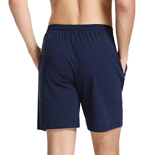 Aibrou Pantalon Pijama Corto Hombre Salón Pantalones Cortos Elástico Verano de 100% Algodon, Pack 1&2 Aibrou Pantalon Pijama Corto Hombre Salón Pantalones Cortos Elástico Verano de 100% Algodon, Pack 1&2
