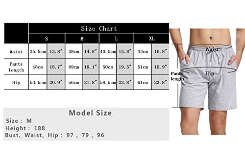 Aibrou Pantalon Pijama Corto Hombre Salón Pantalones Cortos Elástico Verano de 100% Algodon, Pack 1&2 Aibrou Pantalon Pijama Corto Hombre Salón Pantalones Cortos Elástico Verano de 100% Algodon, Pack 1&2