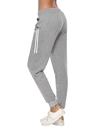 Aibrou Pantalones Chándal Raya Mujer Algodón Largos Pantalon para Deportivo Yoga Fitness Jogger Casual Aibrou Pantalones Chándal Raya Mujer Algodón Largos Pantalon para Deportivo Yoga Fitness Jogger Casual