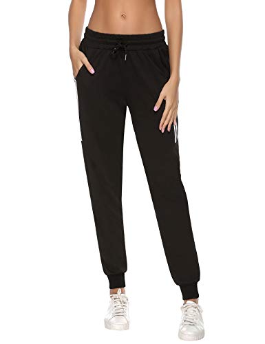 Aibrou Pantalones Chándal Raya Mujer Algodón Largos Pantalon para Deportivo Yoga Fitness Jogger Casual Aibrou Pantalones Chándal Raya Mujer Algodón Largos Pantalon para Deportivo Yoga Fitness Jogger Casual