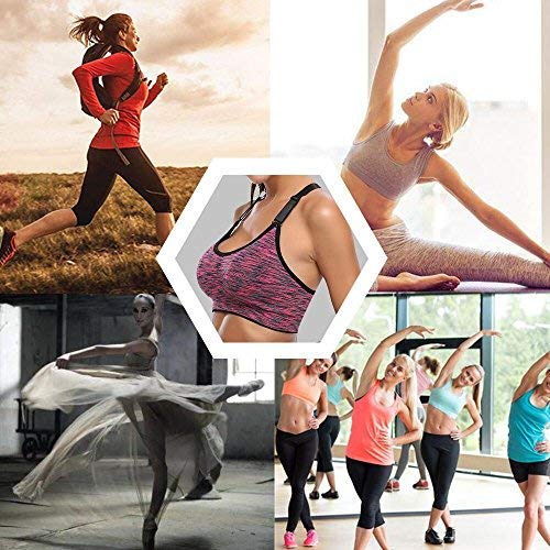 Aibrou Sujetador Deporte Mujer con Relleno Elastico y Transpirable Sujetadores Deportivo Gimnasio Yoga Fitness Ejercicio Aibrou Sujetador Deporte Mujer con Relleno Elastico y Transpirable Sujetadores Deportivo Gimnasio Yoga Fitness Ejercicio