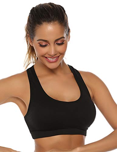 Aibrou Sujetador Deportivo Mujer Push Up (1/2/3pack) con Almohadillas Extraíbles,Bra Deporte sin Costuras para Yoga/Fitness/Run/Ejercicio/USA de Diaria