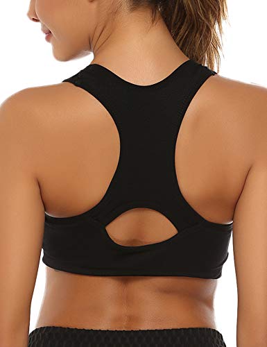 Aibrou Sujetador Deportivo Mujer Push Up (1/2/3pack) con Almohadillas Extraíbles,Bra Deporte sin Costuras para Yoga/Fitness/Run/Ejercicio/USA de Diaria