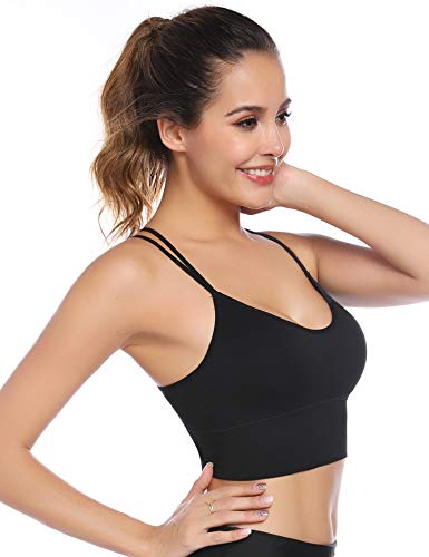 Aibrou Sujetador Deportivo Mujer Push Up (1/2/3pack) con Almohadillas Extraíbles,Bra Deporte sin Costuras para Yoga/Fitness/Run/Ejercicio/USA de Diaria