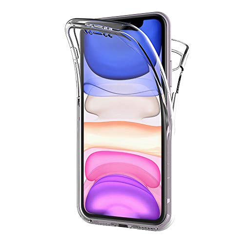 AICEK Funda Compatible iPhone 11, Transparente Silicona 360°Full Body Fundas para iPhone 11 Carcasa Silicona Funda Case (6,1 Pulgadas) AICEK Funda Compatible iPhone 11, Transparente Silicona 360°Full Body Fundas para iPhone 11 Carcasa Silicona Funda Case (6,1 Pulgadas)