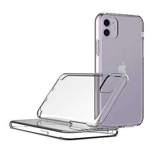 AICEK Funda Compatible iPhone 11, Transparente Silicona 360°Full Body Fundas para iPhone 11 Carcasa Silicona Funda Case (6,1 Pulgadas)