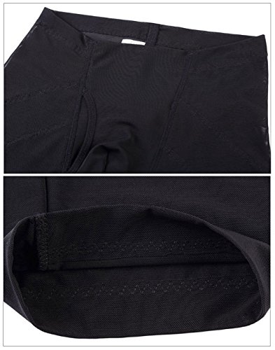 AIEOE - Hombre Reductor Bóxers Calzoncillos Adelgazantes Abdominal para Deportes Vestir Fitness con Cintura Alta Faja Moldeadora - Negro - Talla ES L