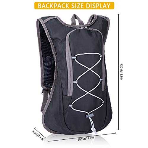 aiface 8L Mochila de Ciclismo Ligero, Mochila Trail Running Pequeña, Mochila de Bicicleta Resistente a Salpicaduras para Deportes al Aire Libre, Ciclismo, Camping y Distancia Corta Senderismo