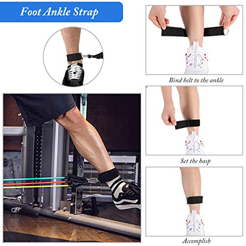 Aiglam Bandas Elásticas, Set de Bandas de Resistencia para Entrenar con Soporte de 100lbs, Kit de Bandas para Entrenar con 5 Tubos, 2 Manijas de Hule,2 Correas para Tobillos, Anclaje para Puerta