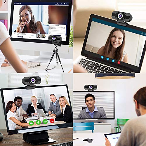Aiglam Webcam, Webcam PC 1080P Cámara Web de Alta Definiciócon micrófono Reductor de Ruido y corrección de iluminación automática Web CAM de USB Plug and Play (Negro) Aiglam Webcam, Webcam PC 1080P Cámara Web de Alta Definiciócon micrófono Reductor de Ruido y corrección de iluminación automática Web CAM de USB Plug and Play (Negro)
