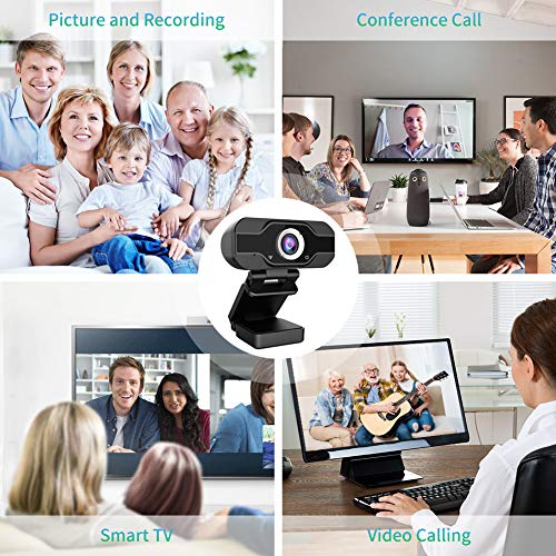 Aiglam Webcam, Webcam PC 1080P Cámara Web de Alta Definiciócon micrófono Reductor de Ruido y corrección de iluminación automática Web CAM de USB Plug and Play (Negro) Aiglam Webcam, Webcam PC 1080P Cámara Web de Alta Definiciócon micrófono Reductor de Ruido y corrección de iluminación automática Web CAM de USB Plug and Play (Negro)