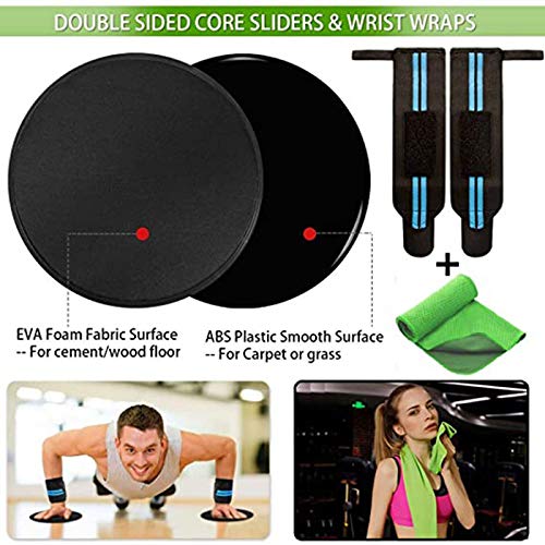 AIH Profit TRX Fitness - Set/Kit de Gimnasio, Deporte y Ejercicio en Casa - TRX Fitness - 5 Gomas Elásticas Fitness Pilates -Toalla Microfibras - Muñequeras Crossfit - Core Sliders - 15 Pcs AIH Profit TRX Fitness - Set/Kit de Gimnasio, Deporte y Ejercicio en Casa - TRX Fitness - 5 Gomas Elásticas Fitness Pilates -Toalla Microfibras - Muñequeras Crossfit - Core Sliders - 15 Pcs