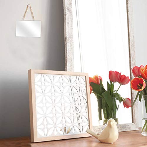 AILANDA Espejos de Pared Autoadhesivo 10 pcs Espejos de plástico láminas Flexibles con Efecto Espejo Anti caída 15 x 10cm para Dormitorio baño Escuela AILANDA Espejos de Pared Autoadhesivo 10 pcs Espejos de plástico láminas Flexibles con Efecto Espejo Anti caída 15 x 10cm para Dormitorio baño Escuela