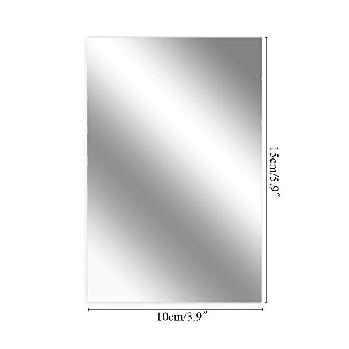 AILANDA Espejos de Pared Autoadhesivo 10 pcs Espejos de plástico láminas Flexibles con Efecto Espejo Anti caída 15 x 10cm para Dormitorio baño Escuela AILANDA Espejos de Pared Autoadhesivo 10 pcs Espejos de plástico láminas Flexibles con Efecto Espejo Anti caída 15 x 10cm para Dormitorio baño Escuela