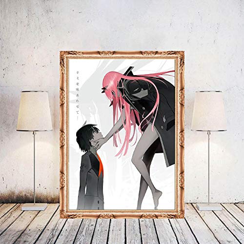 Ailin Online Darling in the FranXX Póster de seda anime Art Prints Wall Decorativo Pintura Tamaño S/M/L/XL (L)