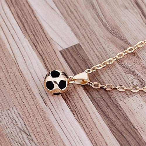 AILUOR Regalo de la joyería de Las Mujeres 2018 de la Copa Mundial, Fútbol del balón de fútbol Colgante Collar de Oro