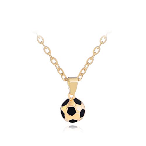 AILUOR Regalo de la joyería de Las Mujeres 2018 de la Copa Mundial, Fútbol del balón de fútbol Colgante Collar de Oro