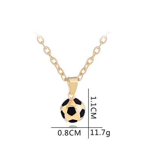 AILUOR Regalo de la joyería de Las Mujeres 2018 de la Copa Mundial, Fútbol del balón de fútbol Colgante Collar de Oro