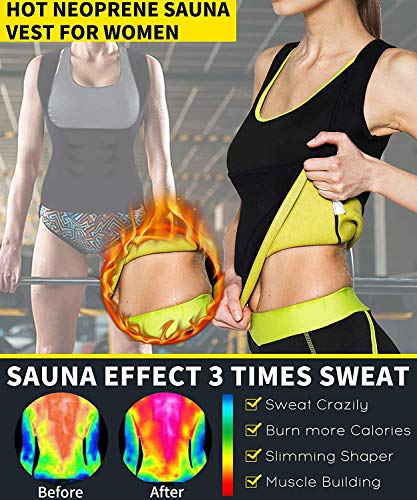 Ailyoo Talladora de Cuerpo Caliente para Mujer, Chaleco de Neopreno para Adelgazar, Mejor Entrenador Abdominal, Traje de Sauna de Entrenamiento, Sauna de Yoga, Quemador de Grasa, Entrenador