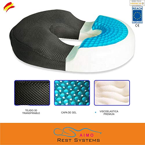 AIMO Spain COJN Tecnico CM-006 ortopedido y anatomico,Libera presiones de próstata y hemorroides, pos Parto, Proporciona una cómoda sentada, en Espuma Memoria, viscoelastica AIMO Spain COJN Tecnico CM-006 ortopedido y anatomico,Libera presiones de próstata y hemorroides, pos Parto, Proporciona una cómoda sentada, en Espuma Memoria, viscoelastica