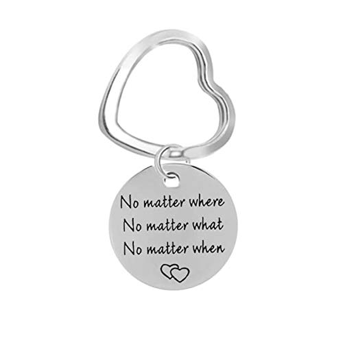 Aimrio Joyería Llavero de Acero Inoxidable para Hombres Grabado de Placa de identificación No Matter Where.Heart Style A Encantos Colgantes de Llavero Aimrio Joyería Llavero de Acero Inoxidable para Hombres Grabado de Placa de identificación No Matter Where.Heart Style A Encantos Colgantes de Llavero