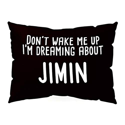 AIni Funda De Almohada BTS,Alfabeto Inglés Decoración del Hogar Funda De Cojín para Sofá,50x30cm Decoración Cojín Fundas De Almohada,Sofá Cojín Korean Boy Band Rectangle Pillowcase