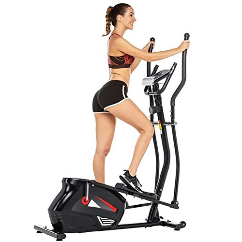 AINY Equipo De La Aptitud 2-En-1 Elíptica De La Bicicleta Estática-Fitness Cardio Pérdida De Peso Entrenamiento Máquina-con Asiento Tasa Sensores Bicicleta Elíptica-Pequeño, Robusto Y Compacto