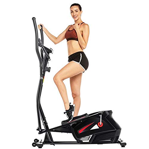 AINY Equipo De La Aptitud 2-En-1 Elíptica De La Bicicleta Estática-Fitness Cardio Pérdida De Peso Entrenamiento Máquina-con Asiento Tasa Sensores Bicicleta Elíptica-Pequeño, Robusto Y Compacto