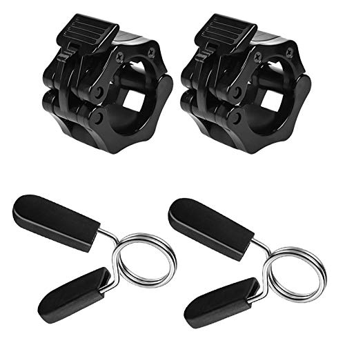 Aiooy Abrazadera de Barra Olímpica, Abrazaderas para Levantamiento de Pesas, Collar de Seguridad de Liberación Rápida para Entrenamiento de Levantamiento de Pesas Aiooy Abrazadera de Barra Olímpica, Abrazaderas para Levantamiento de Pesas, Collar de Seguridad de Liberación Rápida para Entrenamiento de Levantamiento de Pesas