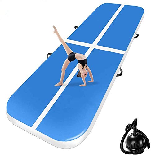 airtrack Gimnasia 10cm/20cm Altura 3M/4M/5M/6M/7M/8M/9M/10M/11M/12M Tumbling Gimnasia colchoneta Inflable Tumbling Mat Estera de Yoga Taekwondo con Bomba eléctrica