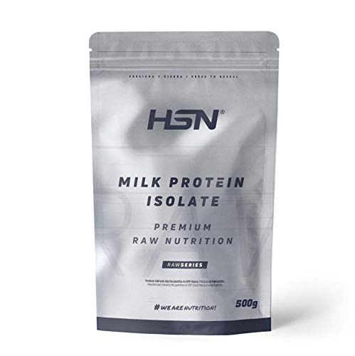 Aislado de Proteína de Leche de HSN | Milk Protein Isolate | Grass-Fed | 80% Caseína 20% Suero | Vegetariano, Sin Gluten, Sin Soja, Sin Sabor, 500 gr