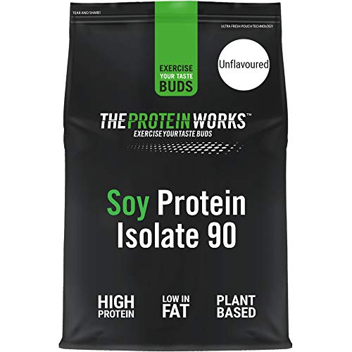 Aislado de Proteína de Soja en Polvo | 100% A Base de Plantas | Bajo en Grasa | Sin Azúcar Añadido | Sin Gluten | THE PROTEIN WORKS | Sin Sabor | 2kg