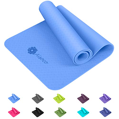 Aisoco Premium TPE Yoga Mat Pilates Mat - Ecológico, Antideslizante - con Bolso y Correa de Transporte Aisoco Premium TPE Yoga Mat Pilates Mat - Ecológico, Antideslizante - con Bolso y Correa de Transporte