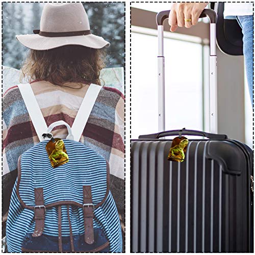 AITAI Etiquetas de equipaje para maletas, diseño de lagarto verde, 2 unidades, para identificación de viaje para bolsas y equipaje.