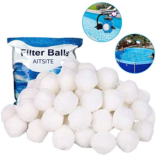 Aitsite 700g Bolas de Filtro Depuradora Piscina Remplazar 25 kg de Arena de Filtro Filtro de Fibra para Filtro de Piscina Bolas de Filtro e Arena de Acuario