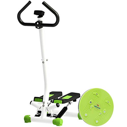 AJH Ajustable Fitness Twist Stepper con Manillar, Mini Stair Stepper para Uso doméstico, Equipo multifunción de Entrenamiento Cardiovascular A 40.5x35x110cm