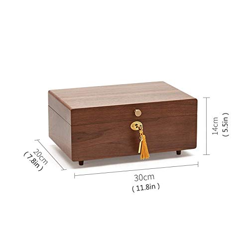 AJH Caja de Reloj, hogar Simple y Moderno con Cerradura Caja de joyería Multifuncional de Gran Capacidad Caja de Almacenamiento de exhibición de joyería Caja de Reloj Caja de colección