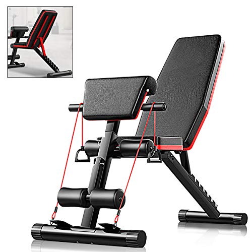 AJUMKER Banco de pesas plegable, banco de entrenamiento de piernas 4 en 1 para entrenamiento en casa, gimnasio, multifunción Antideslizante para de espalda abdominal Bancos de pesas de fuerza AJUMKER Banco de pesas plegable, banco de entrenamiento de piernas 4 en 1 para entrenamiento en casa, gimnasio, multifunción Antideslizante para de espalda abdominal Bancos de pesas de fuerza
