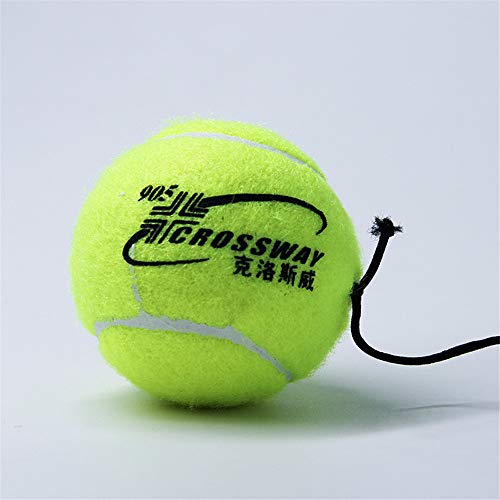 A'kin - Juego de 6 pelotas de tenis con cuerda elástica para entrenamiento de tenis, pelota de tenis con cuerda elástica, pelota de rebote para un solo jugador de tenis