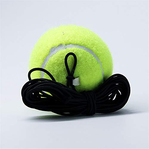 A'kin - Juego de 6 pelotas de tenis con cuerda elástica para entrenamiento de tenis, pelota de tenis con cuerda elástica, pelota de rebote para un solo jugador de tenis