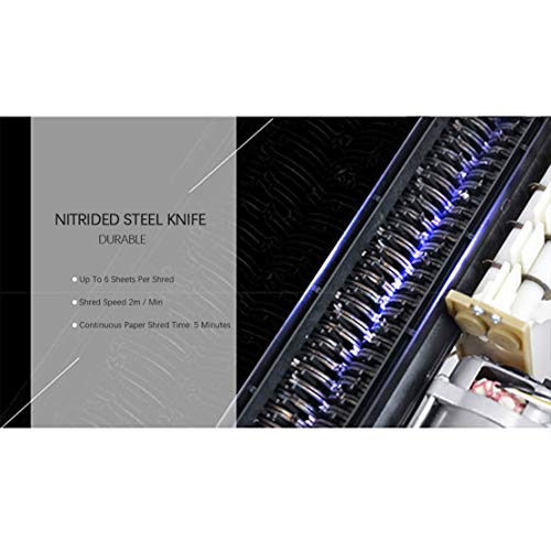 Akk Trituradora de Papel Confidencial Tritura 6 Hojas a la Vez Tamaño de Corte 3x15mm Velocidad de Trituración 2m / min Bote de Basura 14L Protección Múltiple Akk Trituradora de Papel Confidencial Tritura 6 Hojas a la Vez Tamaño de Corte 3x15mm Velocidad de Trituración 2m / min Bote de Basura 14L Protección Múltiple